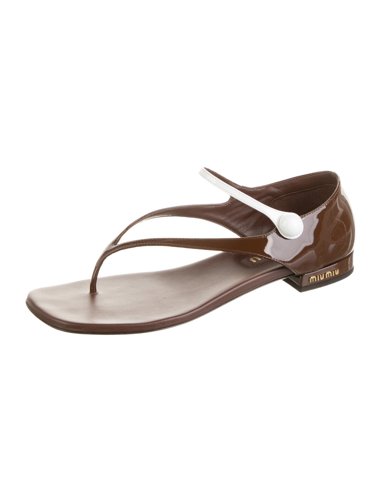 Miu Miu Patent Leather Sandals