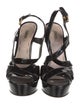 Miu Miu Patent Leather Slingback Sandals