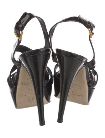 Miu Miu Patent Leather Slingback Sandals
