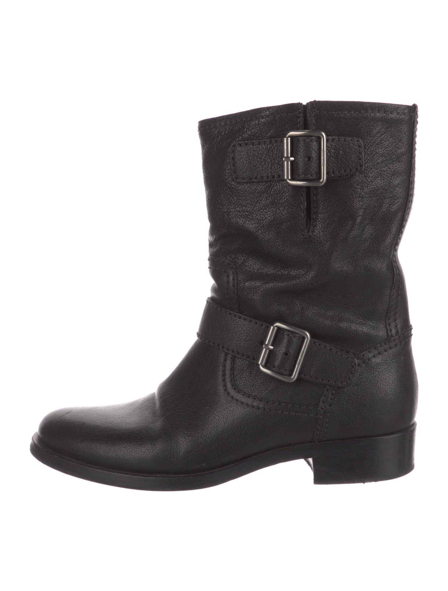 Miu Miu Leather Moto Boots