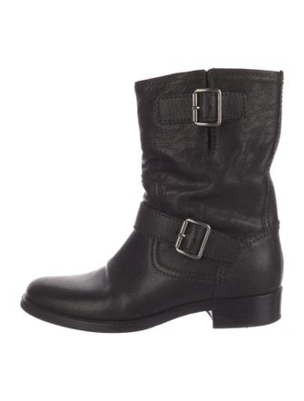 Miu Miu Leather Moto Boots