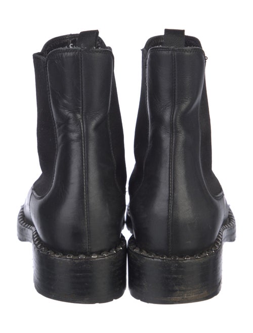 Miu Miu Leather Studded Accents Chelsea Boots