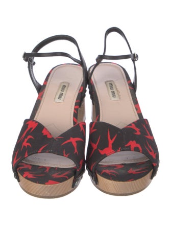 Miu Miu Printed Slingback Sandals
