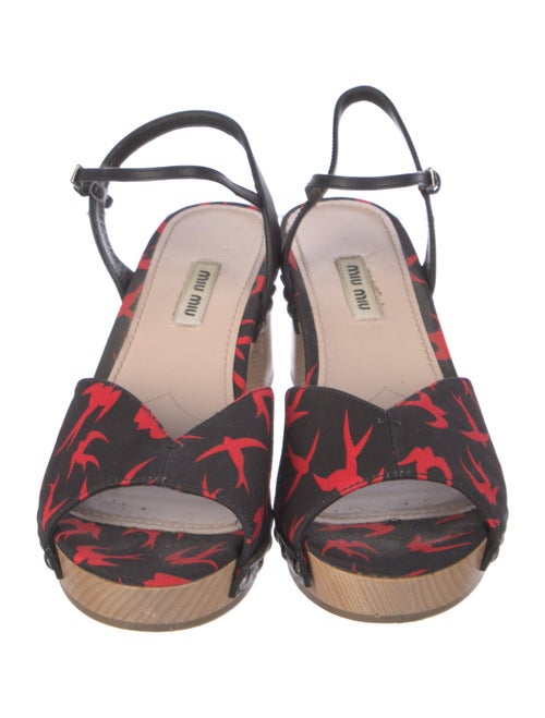 Miu Miu Printed Slingback Sandals