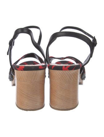 Miu Miu Printed Slingback Sandals