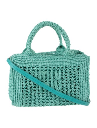 Miu Miu Raffia Top Handle Bag