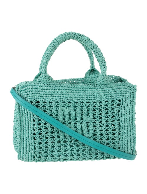 Miu Miu Raffia Top Handle Bag