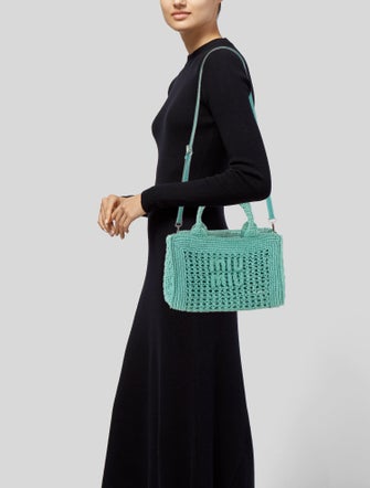 Miu Miu Raffia Top Handle Bag