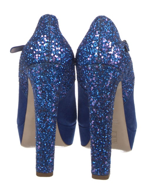 Miu Miu Suede Glitter Accents Pumps