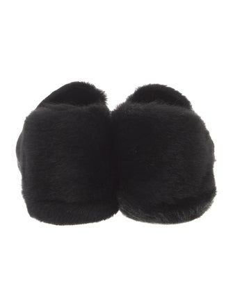 Miu Miu Faux Fur Bow Accents Loafers