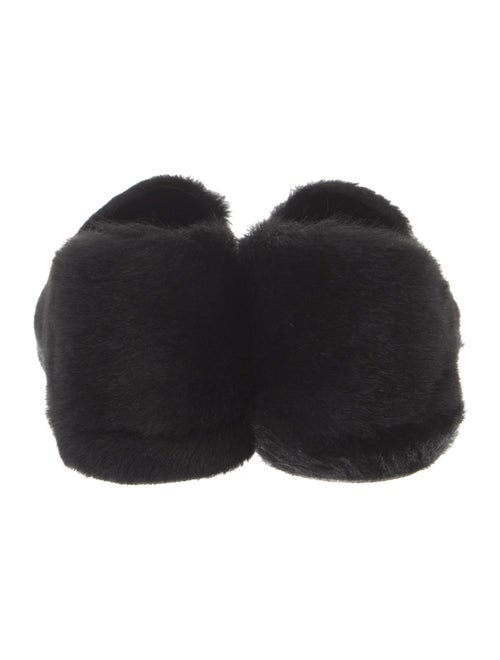 Miu Miu Faux Fur Bow Accents Loafers