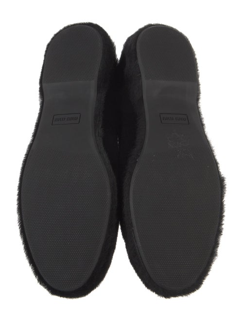 Miu Miu Faux Fur Bow Accents Loafers