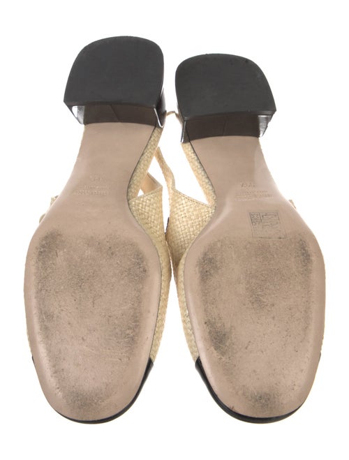 Miu Miu Straw Animal Print Slingback Pumps