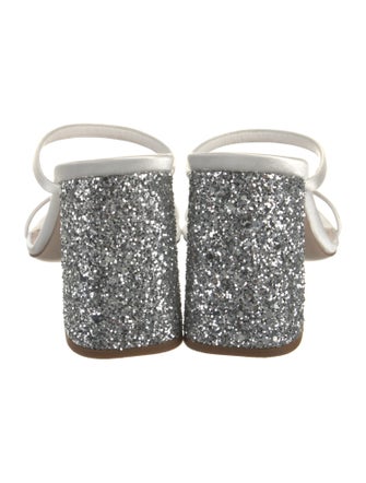 Miu Miu Satin Glitter Accents Slides