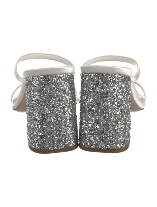 Miu Miu Satin Glitter Accents Slides