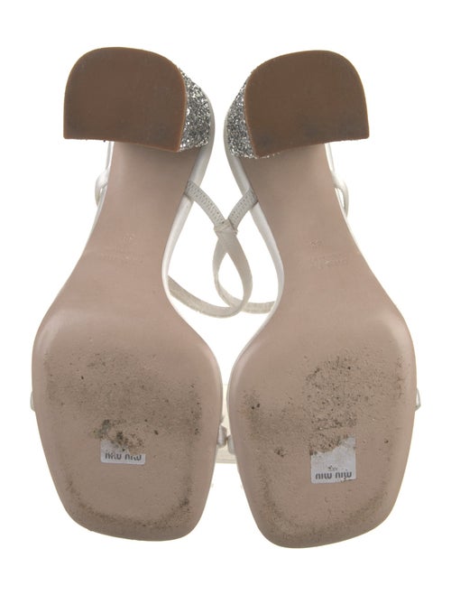 Miu Miu Satin Glitter Accents Slides