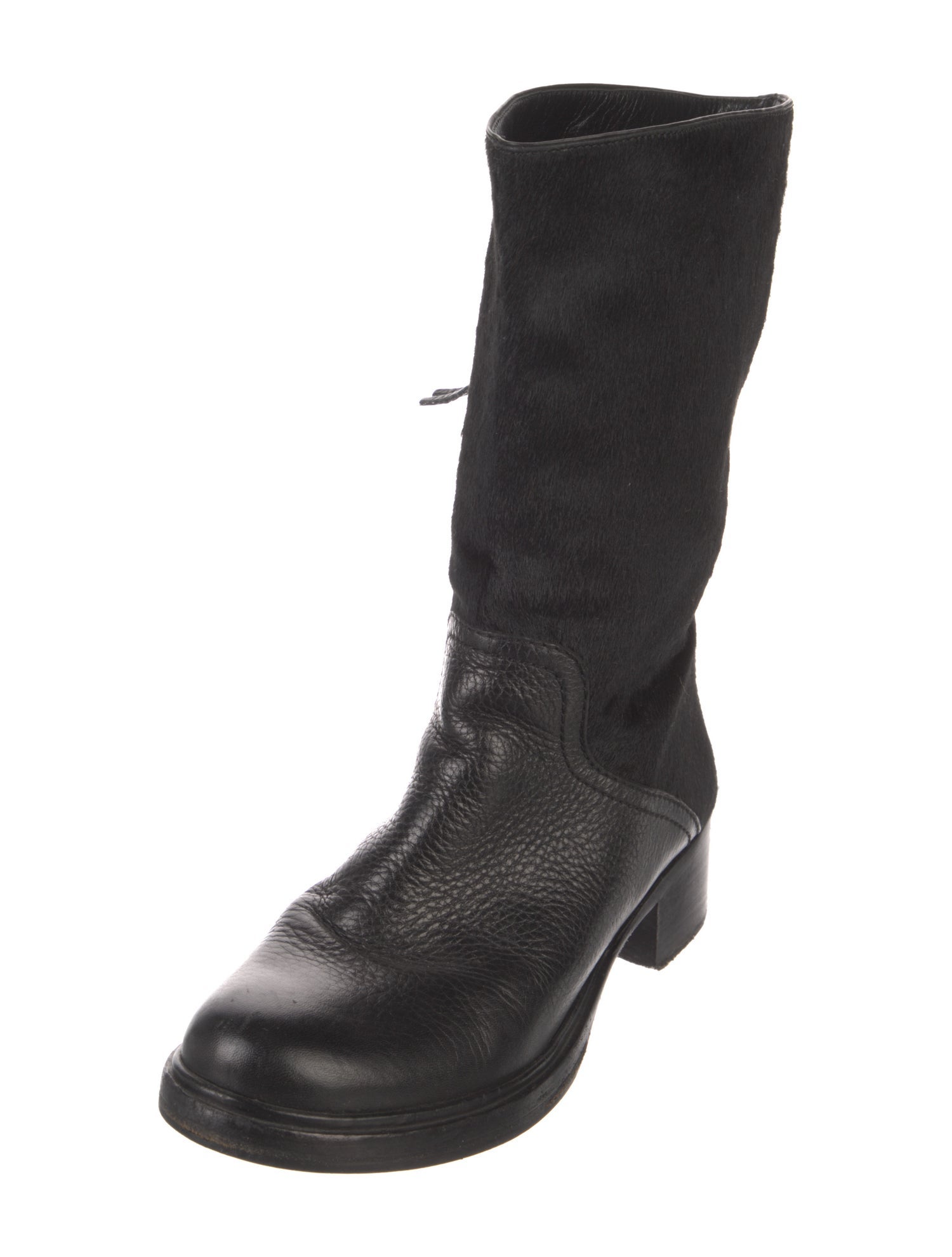 Miu Miu Ponyhair Moto Boots