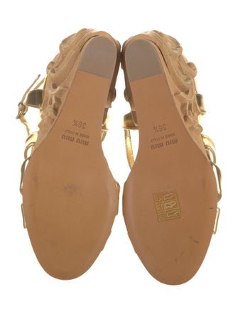 Miu Miu Leather Sandals