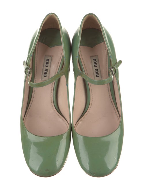 Miu Miu Patent Leather Crystal Embellishments Pumps