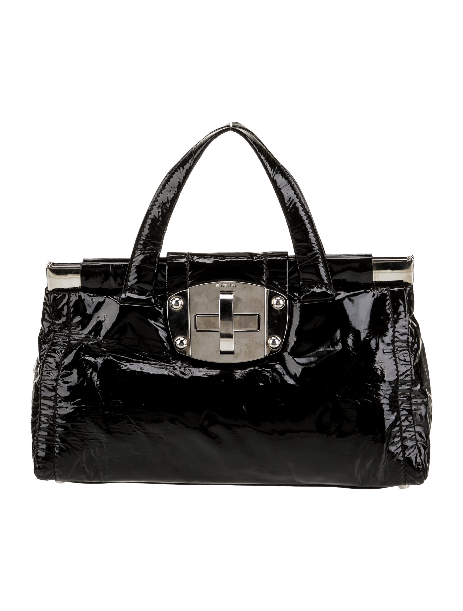Miu Miu Patent Leather Top Handle Bag