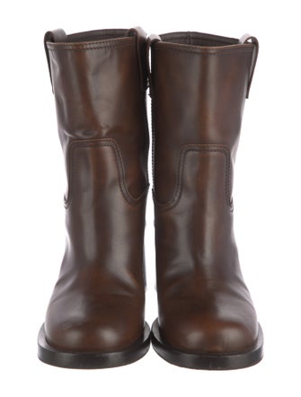 Miu Miu Leather Moto Boots