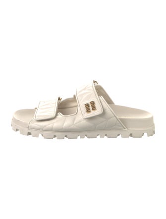 Miu Miu Leather Slides