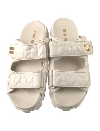 Miu Miu Leather Slides