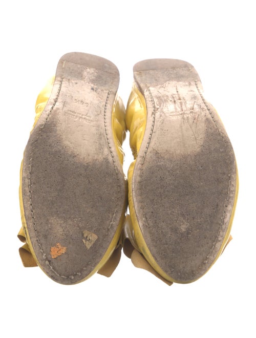 Miu Miu Patent Leather Crystal Embellishments Ballet Flats