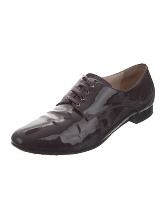 Miu Miu Patent Leather Crystal Embellishments Oxfords