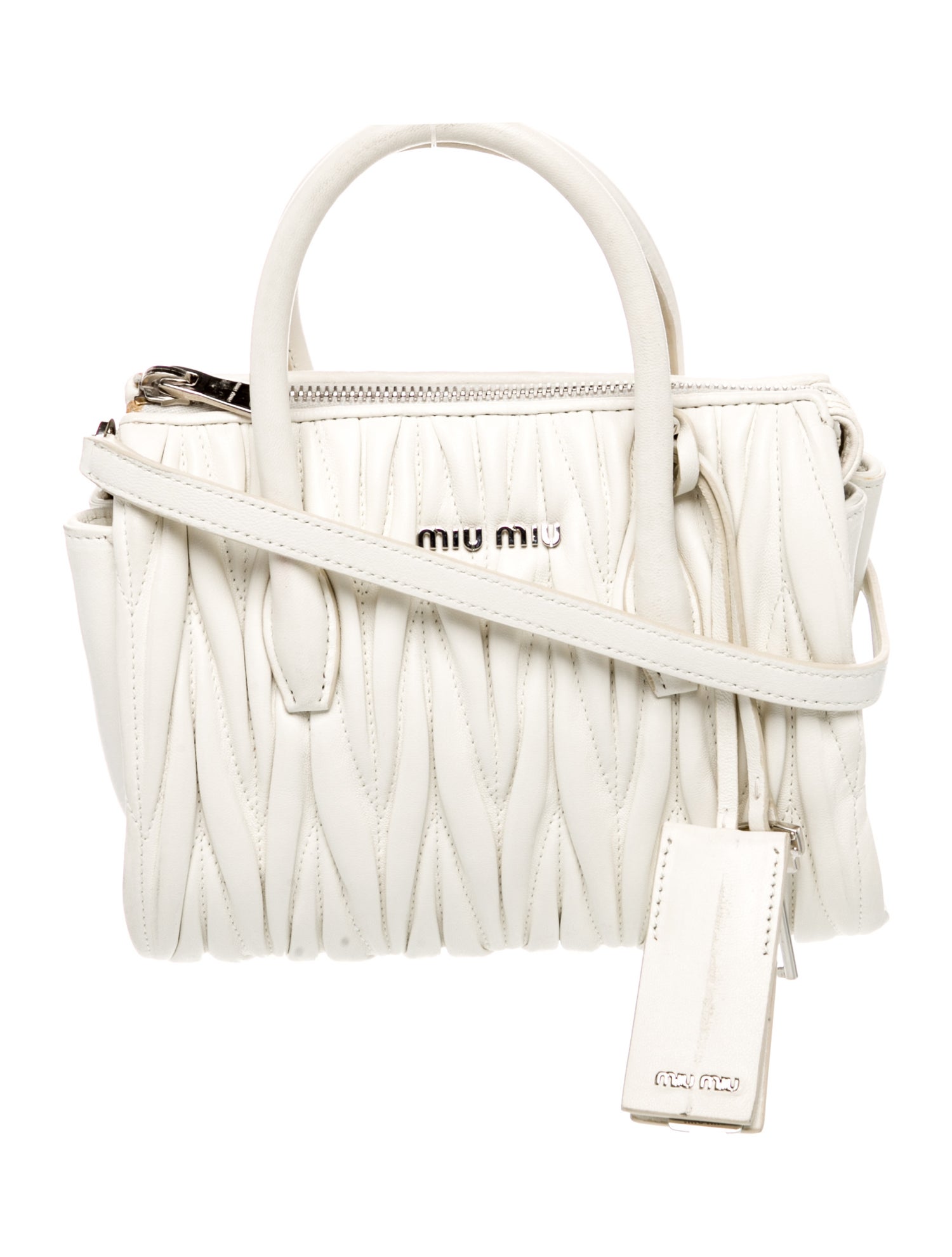 Miu Miu Leather Matelassé Bauletto