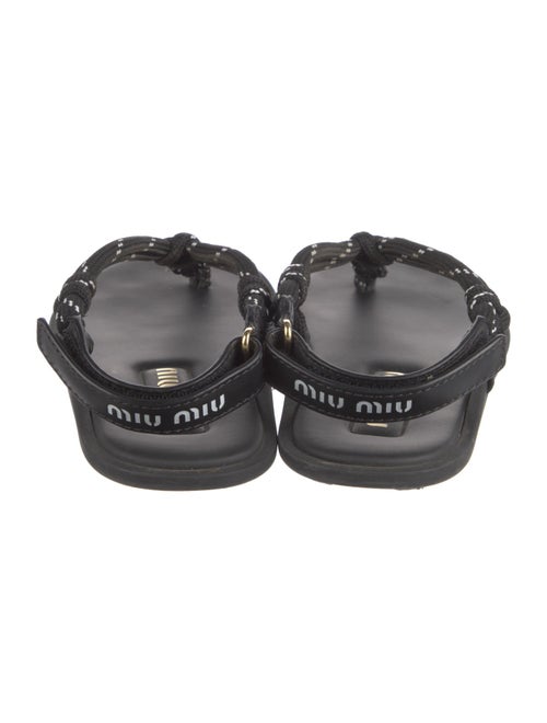 Miu Miu Leather T-Strap Sandals