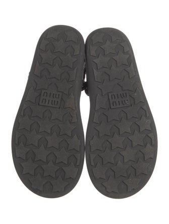 Miu Miu Leather T-Strap Sandals