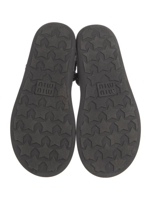 Miu Miu Leather T-Strap Sandals