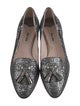 Miu Miu Glitter Tassel Accents Ballet Flats
