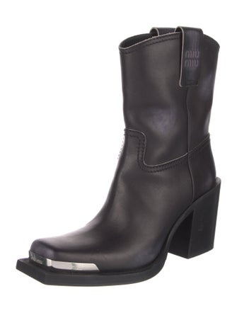 Miu Miu Leather Western Boots
