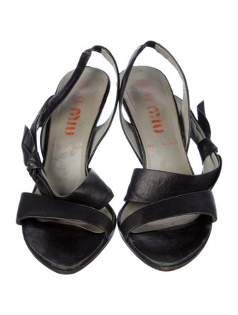 Miu Miu Suede Slingback Sandals