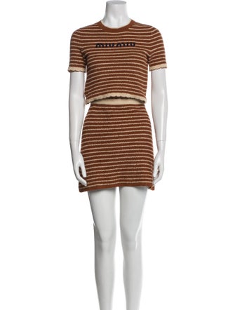 Miu Miu 2024 Striped Skirt Suit