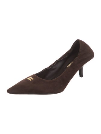 Miu Miu Ruches Suede Pumps