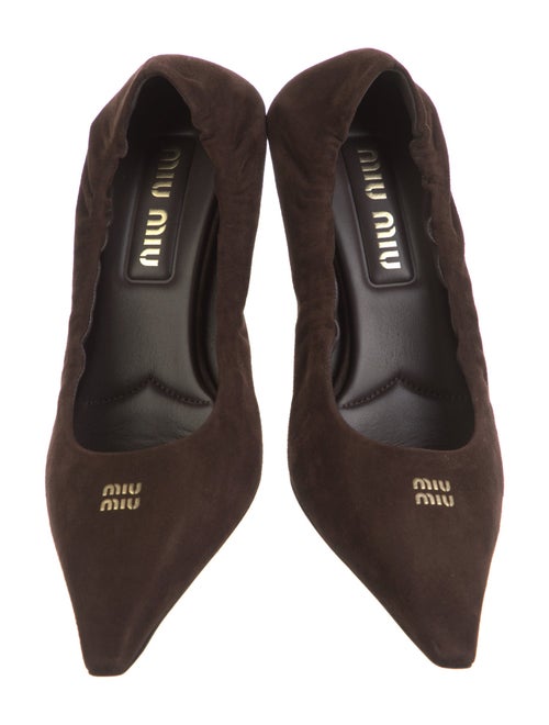 Miu Miu Ruches Suede Pumps