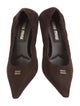 Miu Miu Ruches Suede Pumps