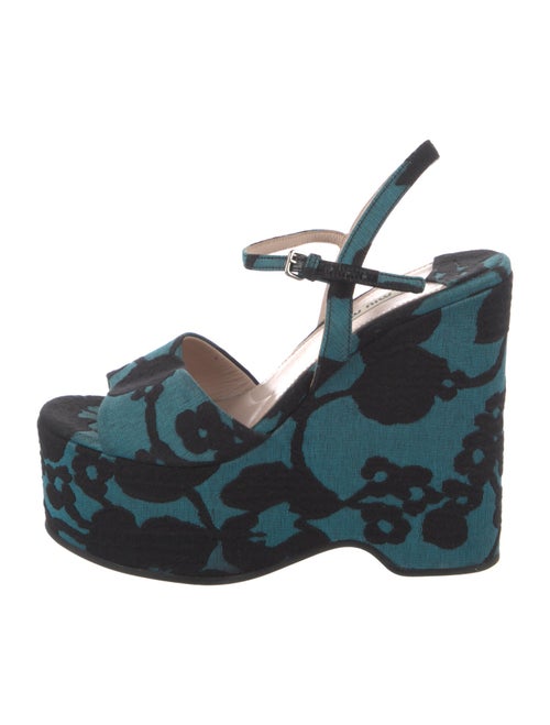 Miu Miu Floral Print Sandals