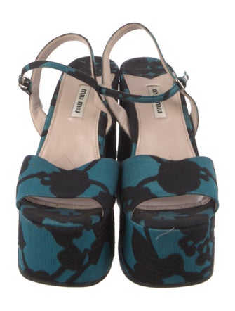 Miu Miu Floral Print Sandals