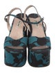 Miu Miu Floral Print Sandals