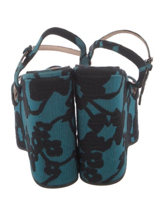 Miu Miu Floral Print Sandals