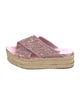 Miu Miu Leather Glitter Accents Espadrilles