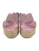 Miu Miu Leather Glitter Accents Espadrilles