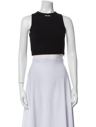 Miu Miu 2022 Crew Neck Crop Top