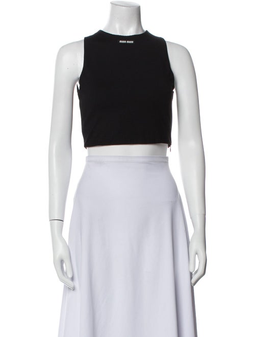 Miu Miu 2022 Crew Neck Crop Top