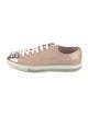 Miu Miu Patent Leather Crystal Embellishments Sneakers