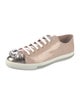Miu Miu Patent Leather Crystal Embellishments Sneakers